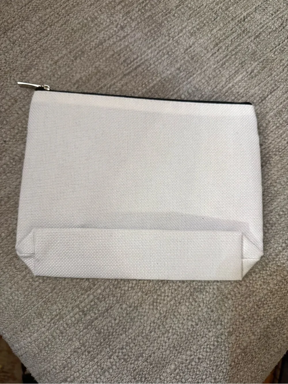 Love You Sis Canvas Zip Pouch -Cream and black